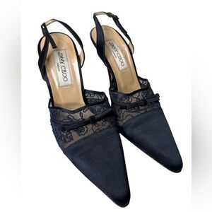 Jimmy Choo Black Lace Heels